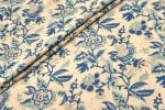 Ivory Mist Yellow Floral Handblock Printed 100% Pure Soft Cotton Fabric