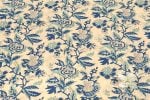 Ivory Mist Yellow Floral Handblock Printed 100% Pure Soft Cotton Fabric - Image 2