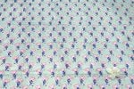 Crystal Cyan Floral Handblock Printed 100% Pure Soft Cotton Fabric - Image 2