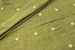 Dusty Olive Green Woven Design Flowy HandLoom Pure Soft Cotton Fabric