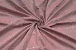 Dusty Rose Woven Design Flowy HandLoom Pure Soft Cotton Fabric - Image 3