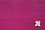 Hot Berry Pink Handwoven Zari Border Pure Cotton Fabric - Image 2