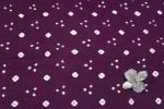 Deep Purple Bandhani Tie Dye 100% Pure Soft Cotton Satin Finish Fabric - Image 2