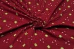 Red Bandhani Tie Dye 100% Pure Soft Cotton Satin Finish Fabric - Image 3