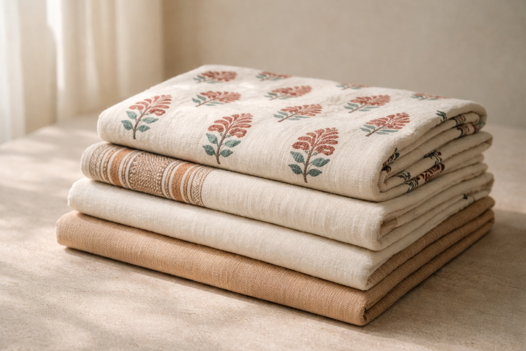 Pure cotton handcrafted fabrics by Avagata Sara