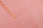 Tea Rose Pink Handwoven Zari Border Pure Cotton Fabric