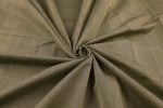 Olive Bark Brown Handwoven Zari Border Pure Cotton Fabric - Image 3