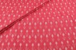 Coral Pink Mercerised Fine Handloom Ikkat Tie-Dye Pure Soft Cotton Fabric