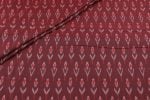 Burnt Rose Red Mercerised Fine Handloom Ikkat Tie-Dye Pure Soft Cotton Fabric