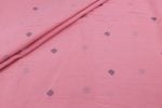 Cherry Blossom Pink Woven Design Flowy HandLoom Pure Soft Cotton Fabric