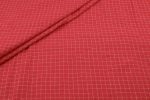 Scarlet Red Flowy HandLoom Woven Checkered Pure Soft Cotton Fabric