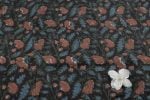 Natural Black Bagru Handblock Printed Cotton Fabric - Image 2