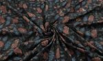 Natural Black Bagru Handblock Printed Cotton Fabric - Image 3