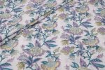 White Floral Handblock Printed 100% Pure Soft Cotton Fabric