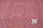 Old Rose Purple Floral Handblock Printed 100% Pure Soft Cotton Fabric - Image 2