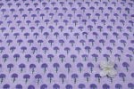 Wisteria Purple Floral Handblock Printed 100% Pure Soft Cotton Fabric - Image 2