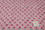Pastel Petal Pink Floral Handblock Printed 100% Pure Soft Cotton Fabric - Image 2