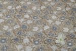 Dust Grey Gray Floral Handblock Printed 100% Pure Soft Cotton Fabric - Image 2