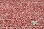 Red Floral Handblock Printed 100% Pure Soft Cotton Fabric - Image 2