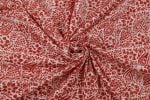 Red Floral Handblock Printed 100% Pure Soft Cotton Fabric - Image 3