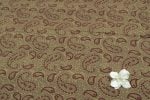 Khaki Brown Handblock Bagh Printed Cotton Fabric - Image 3