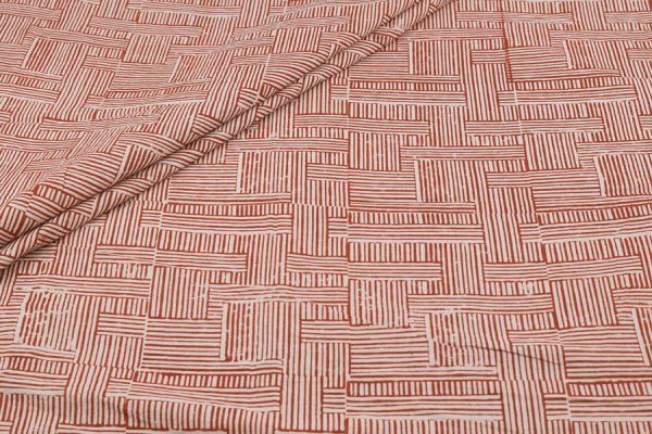 Pre-Cut 2.30m Natural White Bagru Handblock Printed Cotton Fabric
