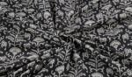 Natural Black Bagru Handblock Printed Cotton Fabric - Image 3