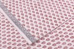 Natural White Handblock Bagh Printed Cotton Fabric