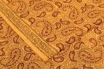 Amber Flame Yellow Handblock Bagh Printed Cotton Fabric