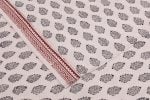 Natural White Handblock Bagh Printed Cotton Fabric