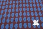 Espresso Brown Handblock Bagh HandBlock Printed Cotton Fabric - Image 2