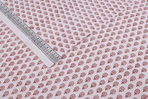 Natural White Handblock Bagh HandBlock Printed Cotton Fabric
