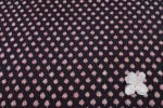 Black Handblock Bagh HandBlock Printed Cotton Fabric - Image 2