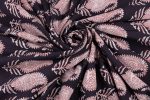 Black Handblock Bagh HandBlock Printed Cotton Fabric - Image 3