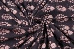 Black Handblock Bagh HandBlock Printed Cotton Fabric - Image 3