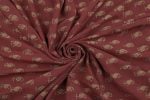 Madder Red Handblock Bagh HandBlock Printed Cotton Fabric - Image 3