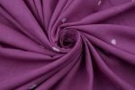 Berry Blush Purple Woven Design Flowy HandLoom Pure Soft Cotton Fabric - Image 3