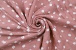 Dusty Rose Bandhani Tie Dye 100% Pure Soft Cotton Satin Finish Fabric - Image 3