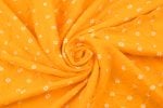 Amber Flame Yellow Bandhani Tie Dye 100% Pure Soft Cotton Satin Finish Fabric - Image 3