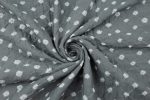Silver Gray Bandhani Tie Dye 100% Pure Soft Cotton Satin Finish Fabric - Image 3