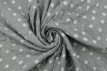 Pale Silver Gray Bandhani Tie Dye 100% Pure Soft Cotton Satin Finish Fabric - Image 3