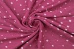 Hot Rose Pink Bandhani Tie Dye 100% Pure Soft Cotton Satin Finish Fabric - Image 3
