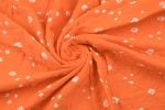 Princeton Orange Bandhani Tie Dye 100% Pure Soft Cotton Satin Finish Fabric - Image 3