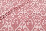 Salmon Pink Mercerised Fine Handloom Ikkat Tie-Dye Pure Soft Cotton Fabric