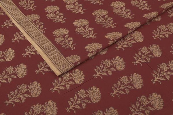 Madder Red Bagh HandBlock Printed Cotton Fabric