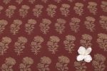 Madder Red Bagh HandBlock Printed Cotton Fabric - Image 2
