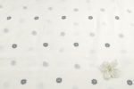 White Woven Design Flowy HandLoom Pure Soft Cotton Fabric - Image 2