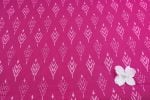 Barbie Pink Mercerised Fine Handloom Ikkat Tie-Dye Pure Soft Cotton Fabric - Image 2
