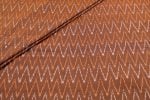 Chocolate Brown Mercerised Fine Handloom Ikkat Tie-Dye Pure Soft Cotton Fabric
