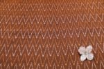 Chocolate Brown Mercerised Fine Handloom Ikkat Tie-Dye Pure Soft Cotton Fabric - Image 2